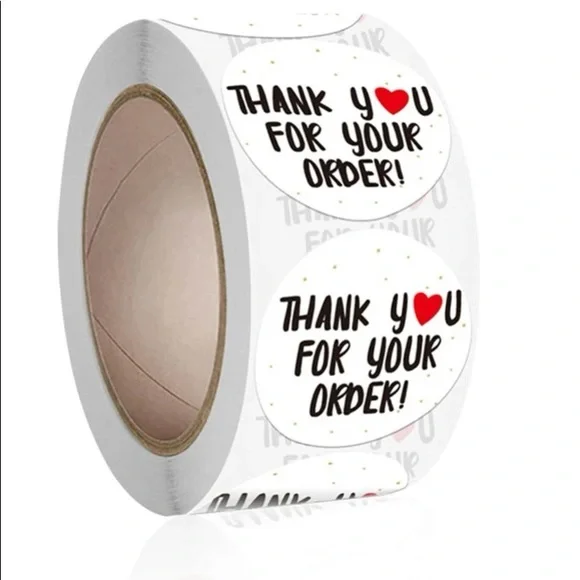💟 2 /$18 💟  THANK YOU stickers… perfect for your small business!!! 500 stic… - Picture 3 of 3